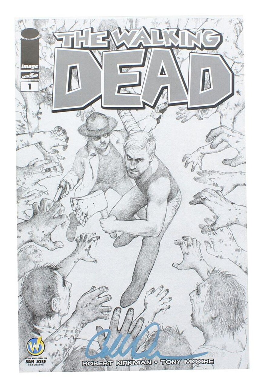 Image Comics The Walking Dead #1 | WW San Jose B&W Cover | AUTOGRAPHED - Colleen Doran